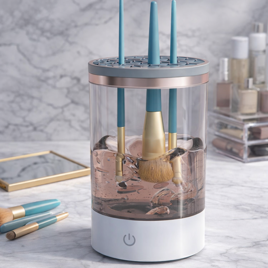 PureBrush™ – Elektrischer Reinigungs- & Trocknerhalter für Pinsel & Bürsten